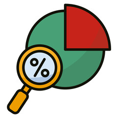 Analyze Pie Icon Element For Design