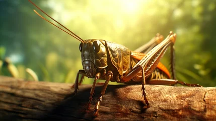 Foto op Plexiglas grasshopper on the ground © Ahmad
