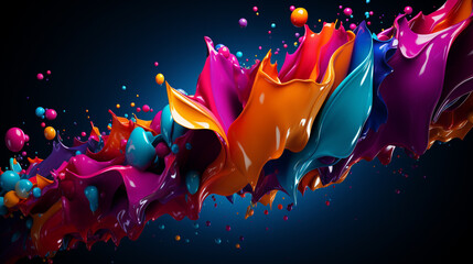 colorful splashes HD 8K wallpaper Stock Photographic Image