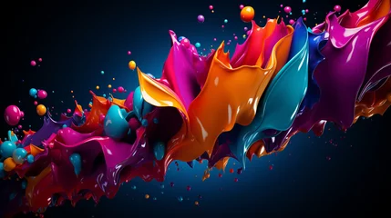 Photo sur Aluminium Papillons en grunge colorful splashes HD 8K wallpaper Stock Photographic Image