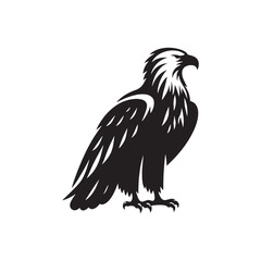 Fototapeta premium Eagle Illustration: Bold and Striking Silhouette Art, Celebrating the Strength and Beauty of Eagles 