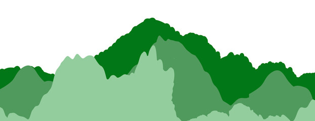 green shades landscape illustration
