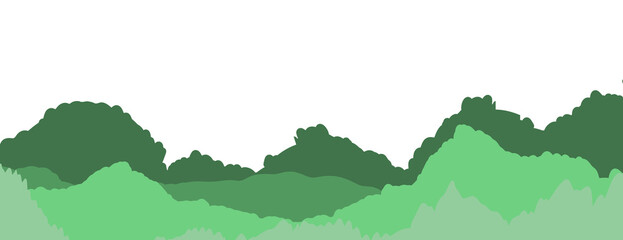 green shades landscape illustration