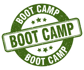 boot camp stamp. boot camp label. round grunge sign