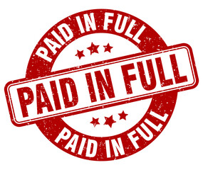 paid in full stamp. paid in full label. round grunge sign