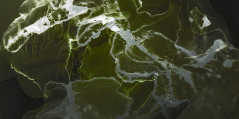 Abstract Fluid. Watercolor Marble. Mint Oil