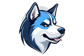 Husky Logo Standing Out On White Background