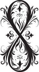 Symphonic Curves Ornate Font 8 Decorative Vector Art Futuristic Script Innovative Letter 8 Vector Font Design