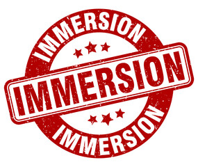 immersion stamp. immersion label. round grunge sign