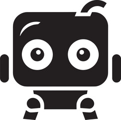 Charming Tech Sidekick Little AI Robot Small Bot, Big Personality Chatbot Vector Emblem