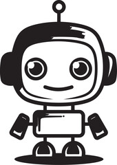 Lovable AI Assistant Cute Chat Insignia Whimsical Tech Buddy Pocket AI Badge