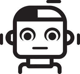 Digital Companion Small AI Glyph Mini AI Buddy Tiny Black Bot Design