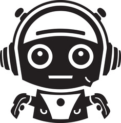 Cute Chatbot Charm Small Robot Design Mini Robotic Dialogue Petite AI Emblem