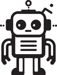 Mini Robotic Dialogue Petite AI Emblem Pocket AI Whisperer Tiny Black Chat