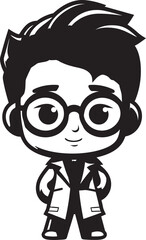 Clinical Confidence Black Vector Doctor Symbol Diagnostic Clarity Doctor Logo Glyph