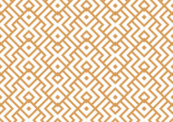 Abstract geometric pattern. A seamless vector background. White and gold ornament. Graphic modern pattern. Simple lattice graphic design