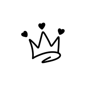 Hand drawn doodle crown