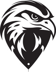 Aerial Sovereignty Black Eagle Emblem Winged Majesty Eagle Vector Icon