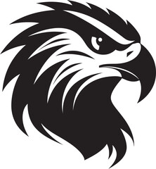 Predatory Grace Black Eagle Badge Regal Avian Eagle Logo Mark
