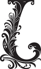 Fototapeta premium Luminous Aura Glowing Letter L Decor Vector Lavish Flourish Extravagant Font L Vector
