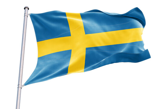 Swedish flag on a transparent background.