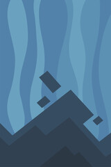 Naklejka premium Art gallery object. Exhibition in modern art style. Contemporary art gallery exhibit