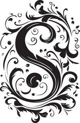 Seraphic Elegance Angelic Font S Vector Sonorous Swirls Harmonic Letter S Vector Art