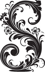 Stellar Elegance Cosmic Letter S Vector Sonnet Script Poetic Font S Vector Art