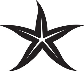 Underwater Appeal Starfish Icon Design Refined Oceanic Grace Black Vector Starfish