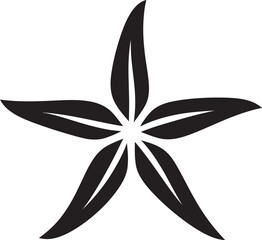 Tidal Signature Vector Starfish Mark Glamorous Sea Creature Black Starfish Insignia