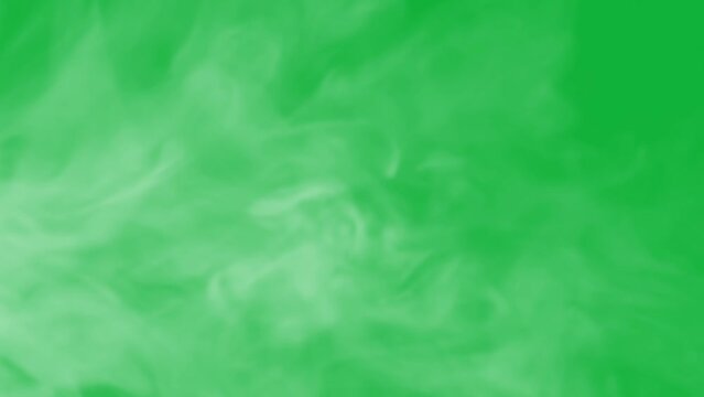 fog smoke moving on a greenscreen background