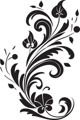 Obraz premium Celestial Swirls Wedding Invitation Icon Chic Nuptial Whirl Black Swirl Logo