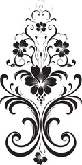 Symphonic Whirl Wedding Swirl Icon Intricate Union Black Vector Emblem