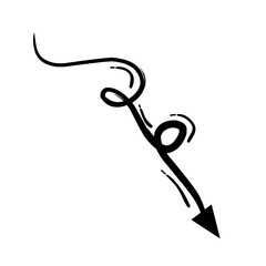 Black and white arrow
