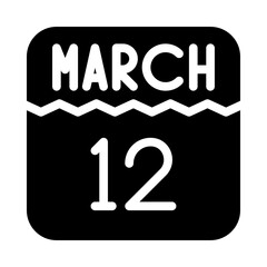 monthly calendar glyph icon