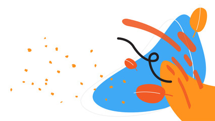 Abstract doodle art. Illustrations background