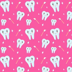 seamless pattern with teeth