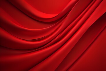 red silk folded fabric background, luxury textile - obrazy, fototapety, plakaty