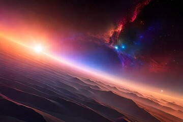 sunrise over the earth