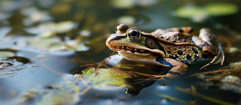 Edible Frog in Pond, Normandy