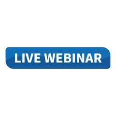Live Webinar In Blue Rectangle Shape For Information Sign Social Media Business Marketing

