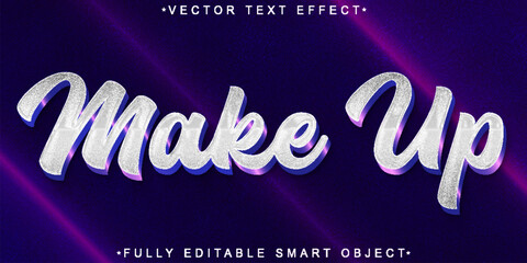 Glitter Luxury Make Up Vector Fully Editable Smart Object Text Effect