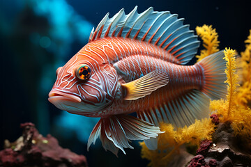 Fototapeta premium Large fish in the aquarium.