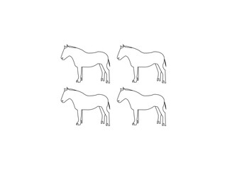Hand drawn horse outline illustration.
Cute horse walking cartoon vector icon illustration animal nature icon concept isolated premium,Brown horse jumping cartoon,A horse is running in the desert with