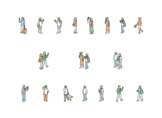 シンプル通行人　セット