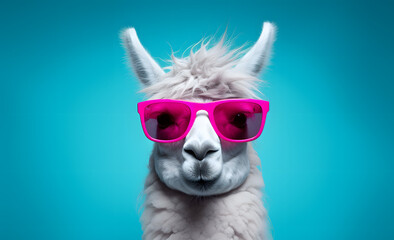 Fototapeta premium close up portrait of a child with sunglasses