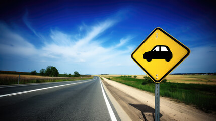 National Road safety week sign, a symbol ,warning.