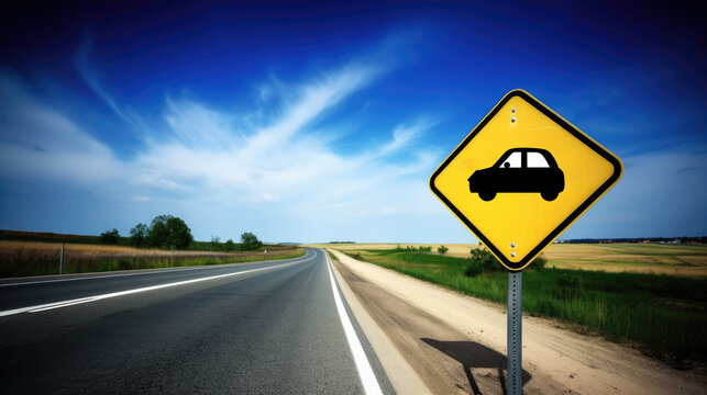 National Road safety week sign, a symbol ,warning. - Powered by Adobe