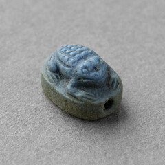 Frog amulet egyptian faience