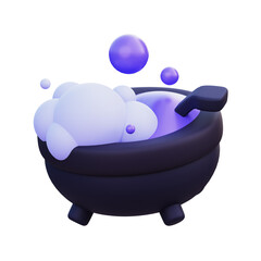 Halloween pot In 3D Illustration Image